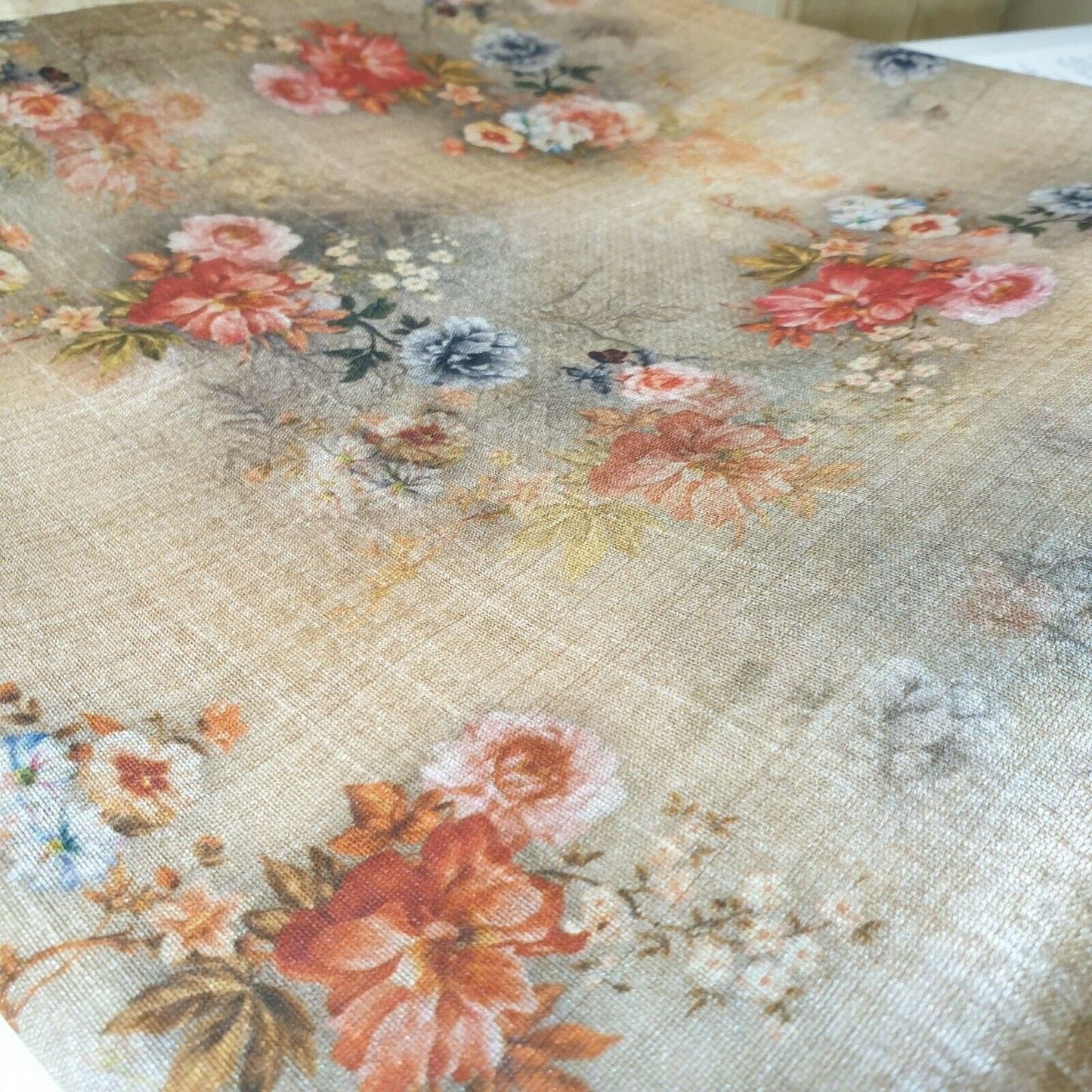 Polyester Faux Raw Silk Digital Print Fabric – 44" Wide Floral, Abstract & Frida Kahlo Inspired Dress, Craft & Quilting