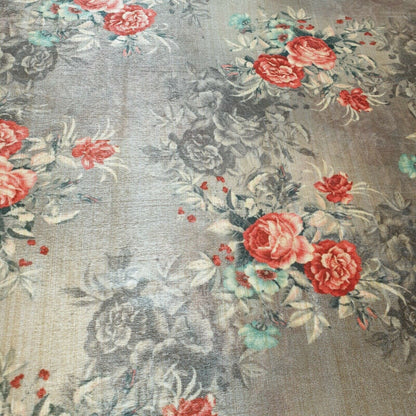 Polyester Faux Raw Silk Digital Print Fabric – 44" Wide Floral, Abstract & Frida Kahlo Inspired Dress, Craft & Quilting
