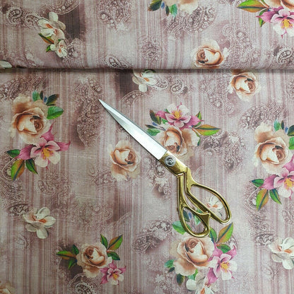 Polyester Faux Raw Silk Digital Print Fabric – 44" Wide Floral, Abstract & Frida Kahlo Inspired Dress, Craft & Quilting