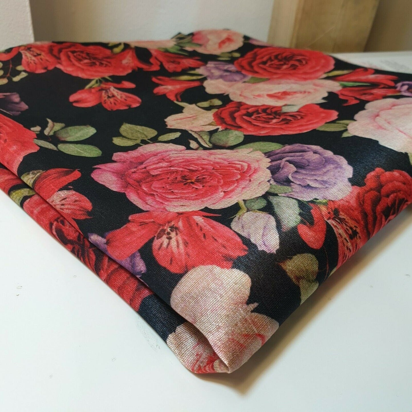 Polyester Faux Raw Silk Digital Print Fabric – 44" Wide Floral, Abstract & Frida Kahlo Inspired Dress, Craft & Quilting