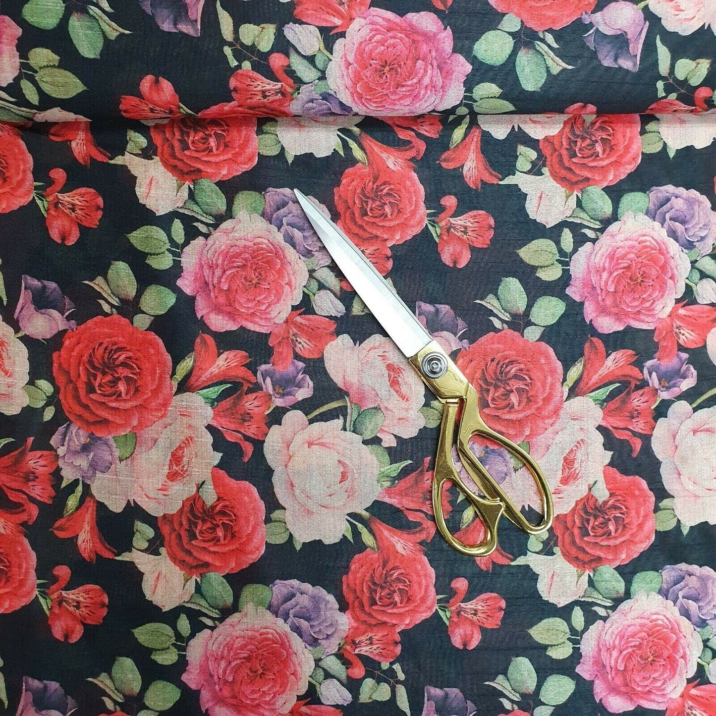Polyester Faux Raw Silk Digital Print Fabric – 44" Wide Floral, Abstract & Frida Kahlo Inspired Dress, Craft & Quilting