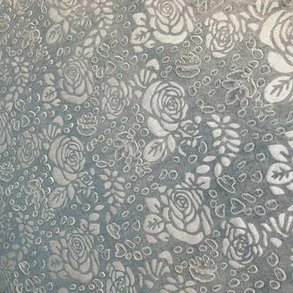 Roses Floral Embossed Stretch Velvet Velour Fabric – 58" Wide Premium Dress & Craft Material