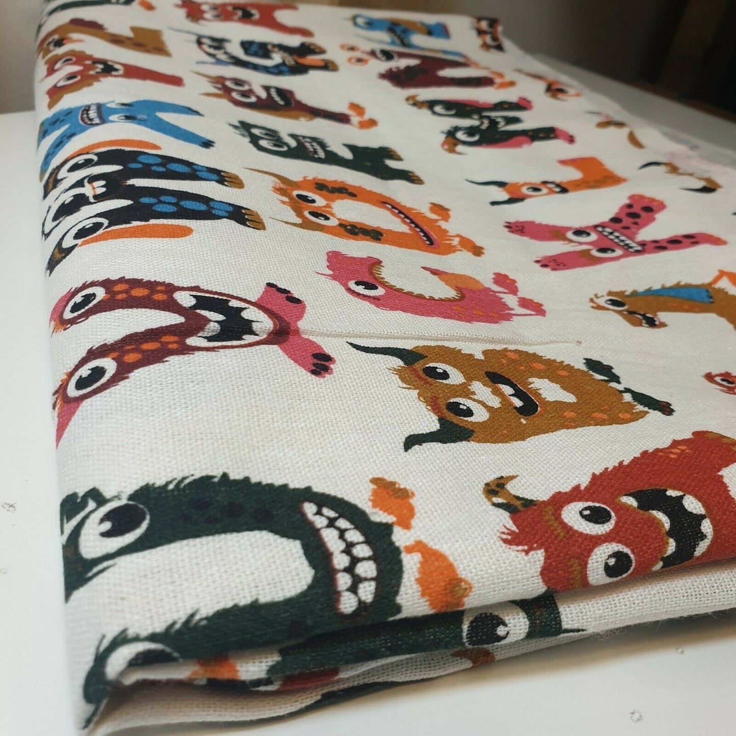 100% Cotton Printed Canvas Fabric – 58" Wide Durable Material for Crafts, Bags & Home Décor