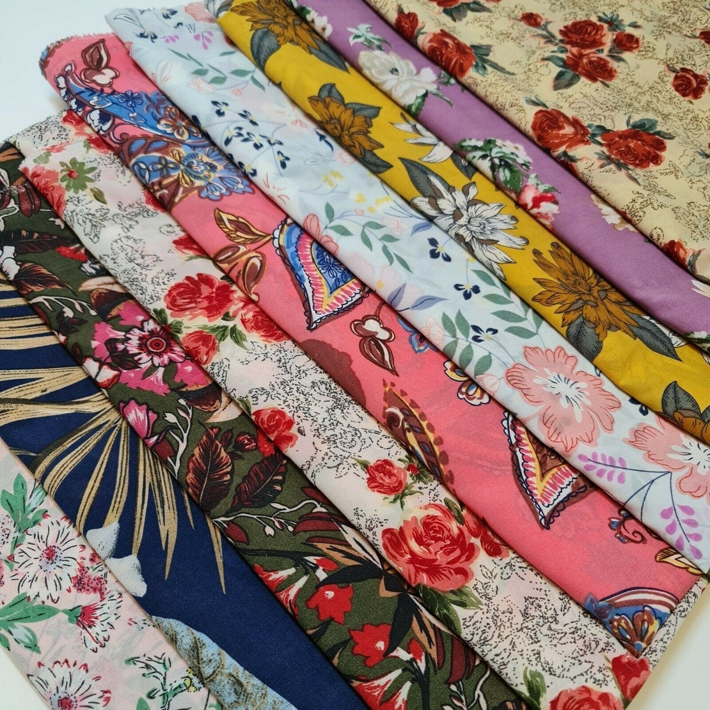 Floral, Polka, Animal & Paisley Printed Fabric – 58" Wide Georgette, Chiffon & Crepe Dress Material