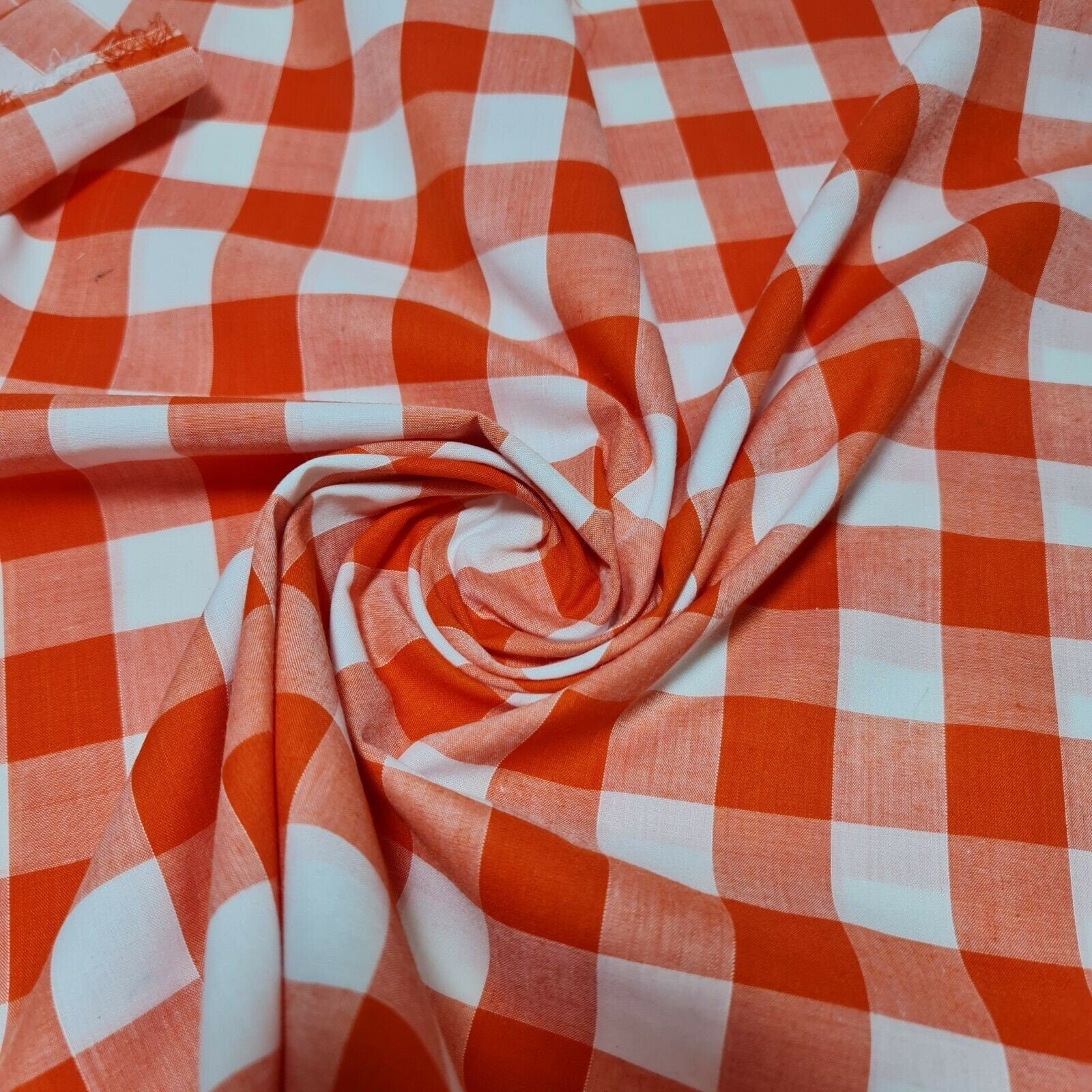 Polycotton Gingham Check Fabric – 1/8