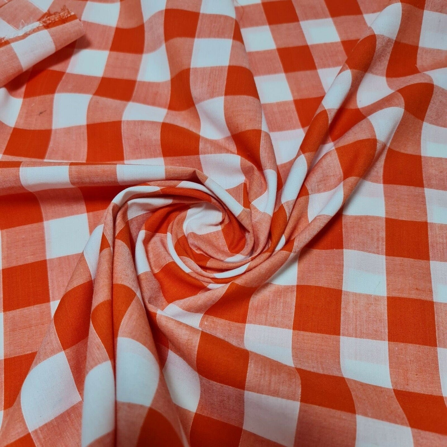 Polycotton Gingham Check Fabric – 1/8", 1/4", 1" Checks | Dress, Craft & Uniform Material (44” Wide, Sold by the Meter)