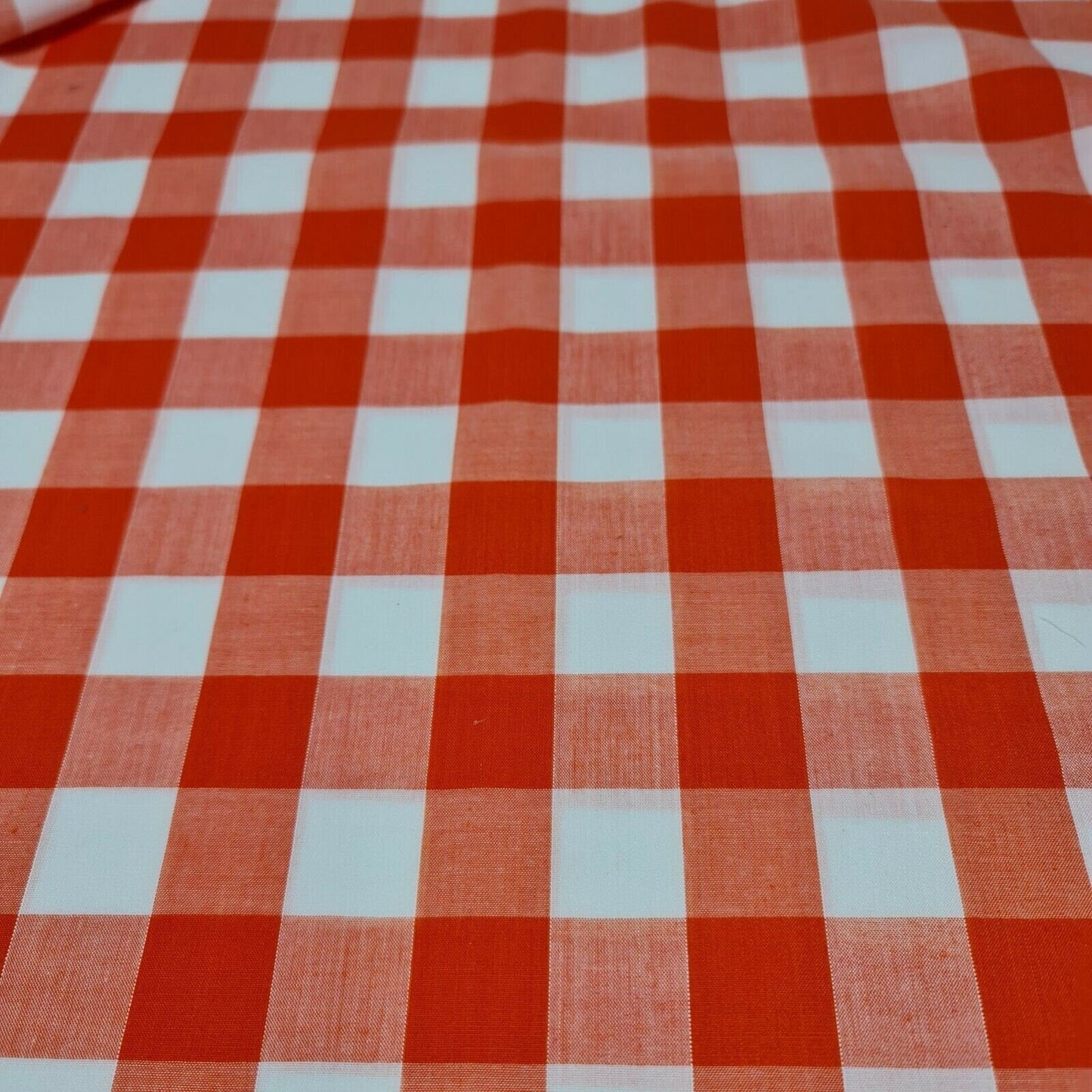 Polycotton Gingham Check Fabric – 1/8", 1/4", 1" Checks | Dress, Craft & Uniform Material (44” Wide, Sold by the Meter)