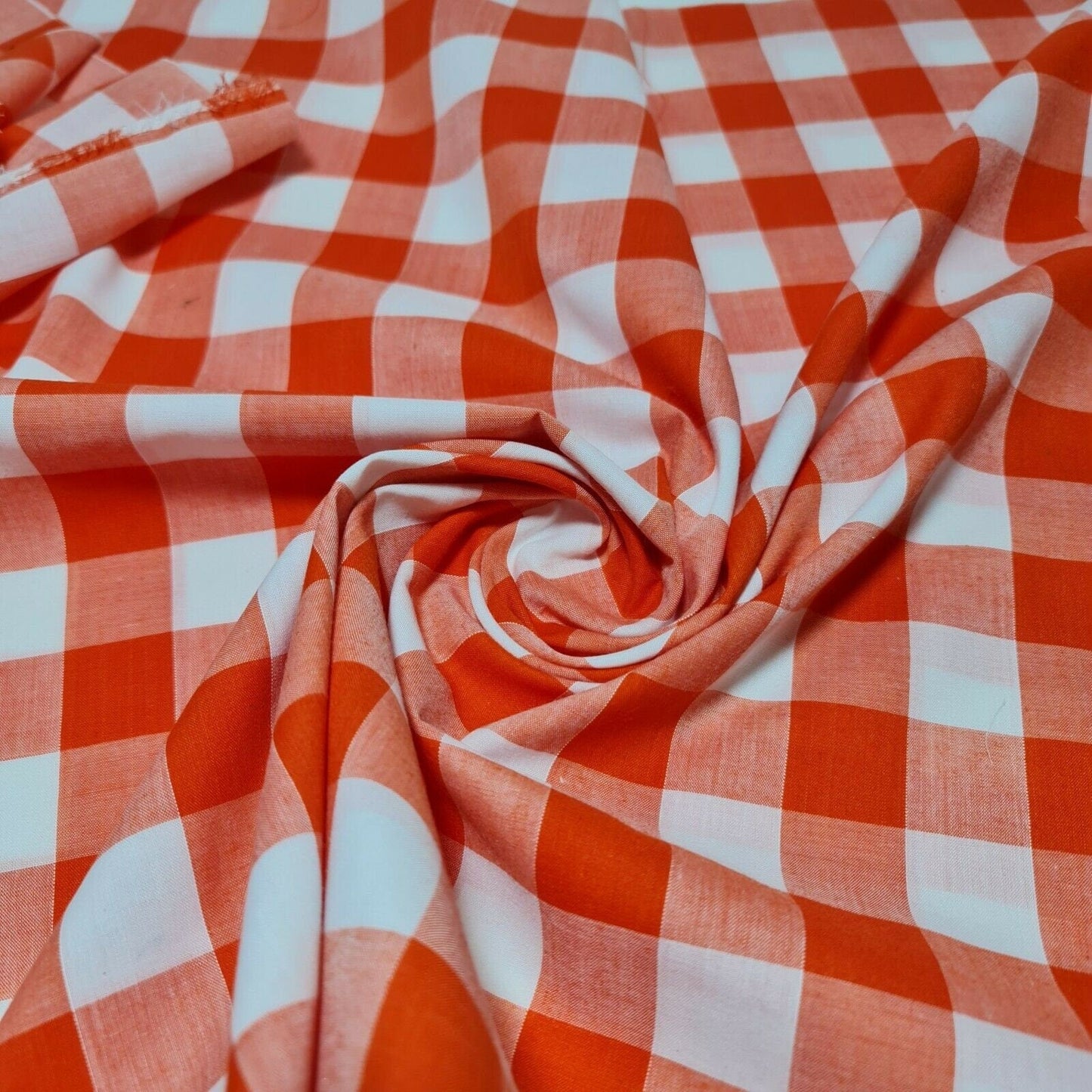 Polycotton Gingham Check Fabric – 1/8", 1/4", 1" Checks | Dress, Craft & Uniform Material (44” Wide, Sold by the Meter)