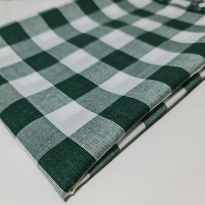 Polycotton Gingham Check Fabric – 1/8", 1/4", 1" Checks | Dress, Craft & Uniform Material (44” Wide, Sold by the Meter)