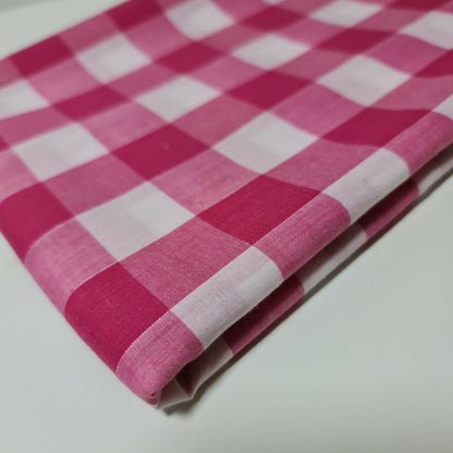 Polycotton Gingham Check Fabric – 1/8", 1/4", 1" Checks | Dress, Craft & Uniform Material (44” Wide, Sold by the Meter)