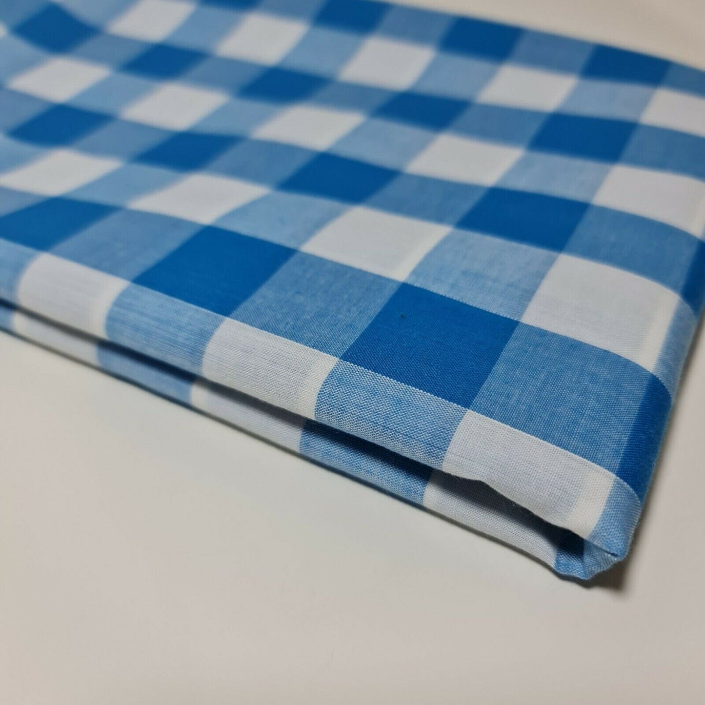 Polycotton Gingham Check Fabric – 1/8", 1/4", 1" Checks | Dress, Craft & Uniform Material (44” Wide, Sold by the Meter)