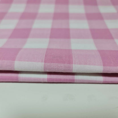 Polycotton Gingham Check Fabric – 1/8", 1/4", 1" Checks | Dress, Craft & Uniform Material (44” Wide, Sold by the Meter)