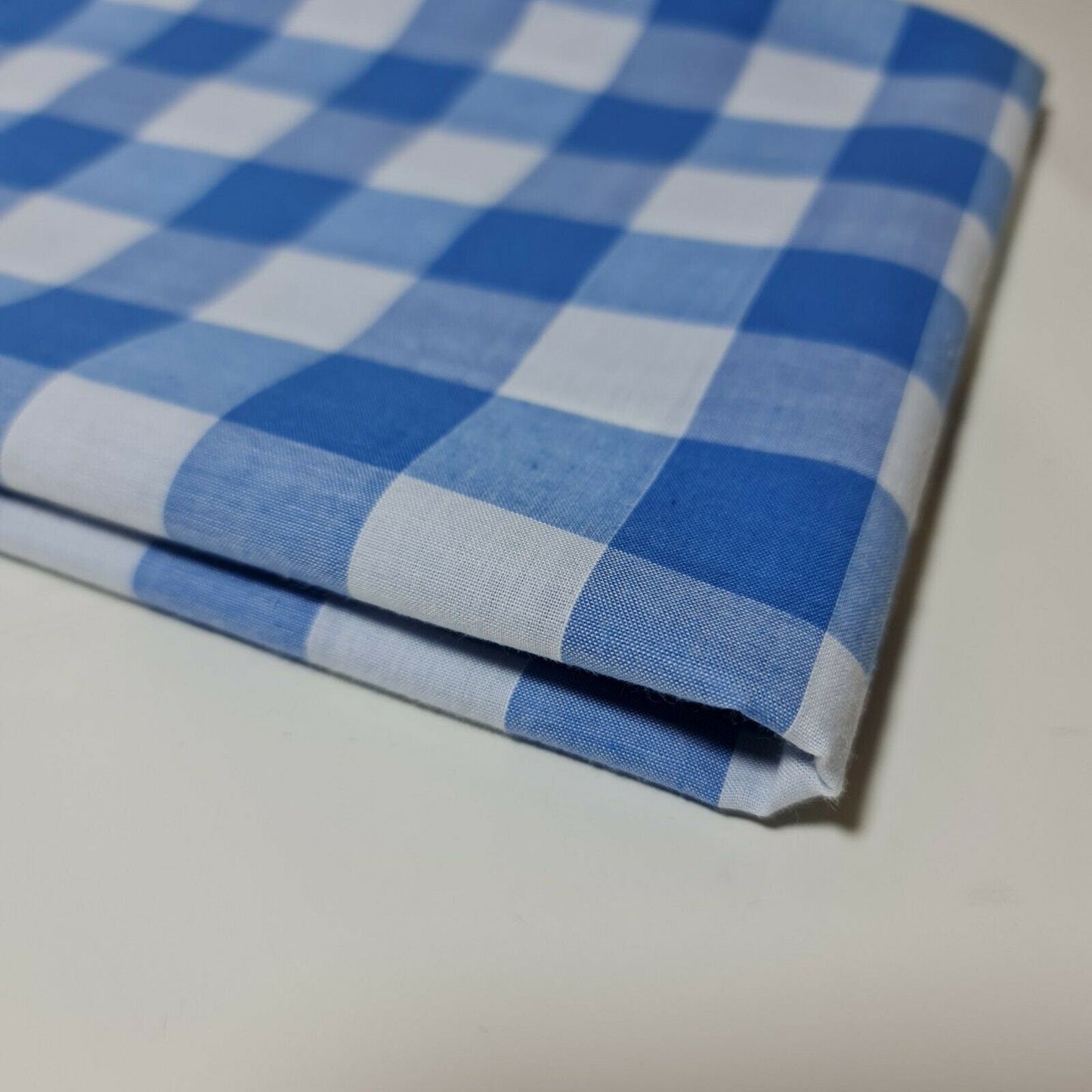 Polycotton Gingham Check Fabric – 1/8", 1/4", 1" Checks | Dress, Craft & Uniform Material (44” Wide, Sold by the Meter)
