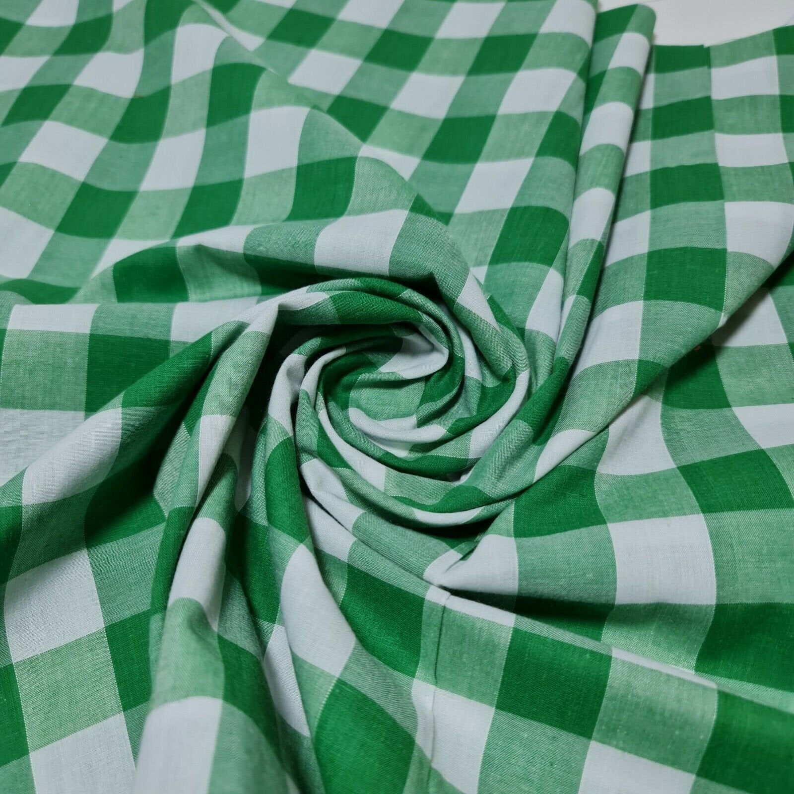 Polycotton Gingham Check Fabric – 1/8