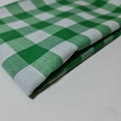 Polycotton Gingham Check Fabric – 1/8", 1/4", 1" Checks | Dress, Craft & Uniform Material (44” Wide, Sold by the Meter)