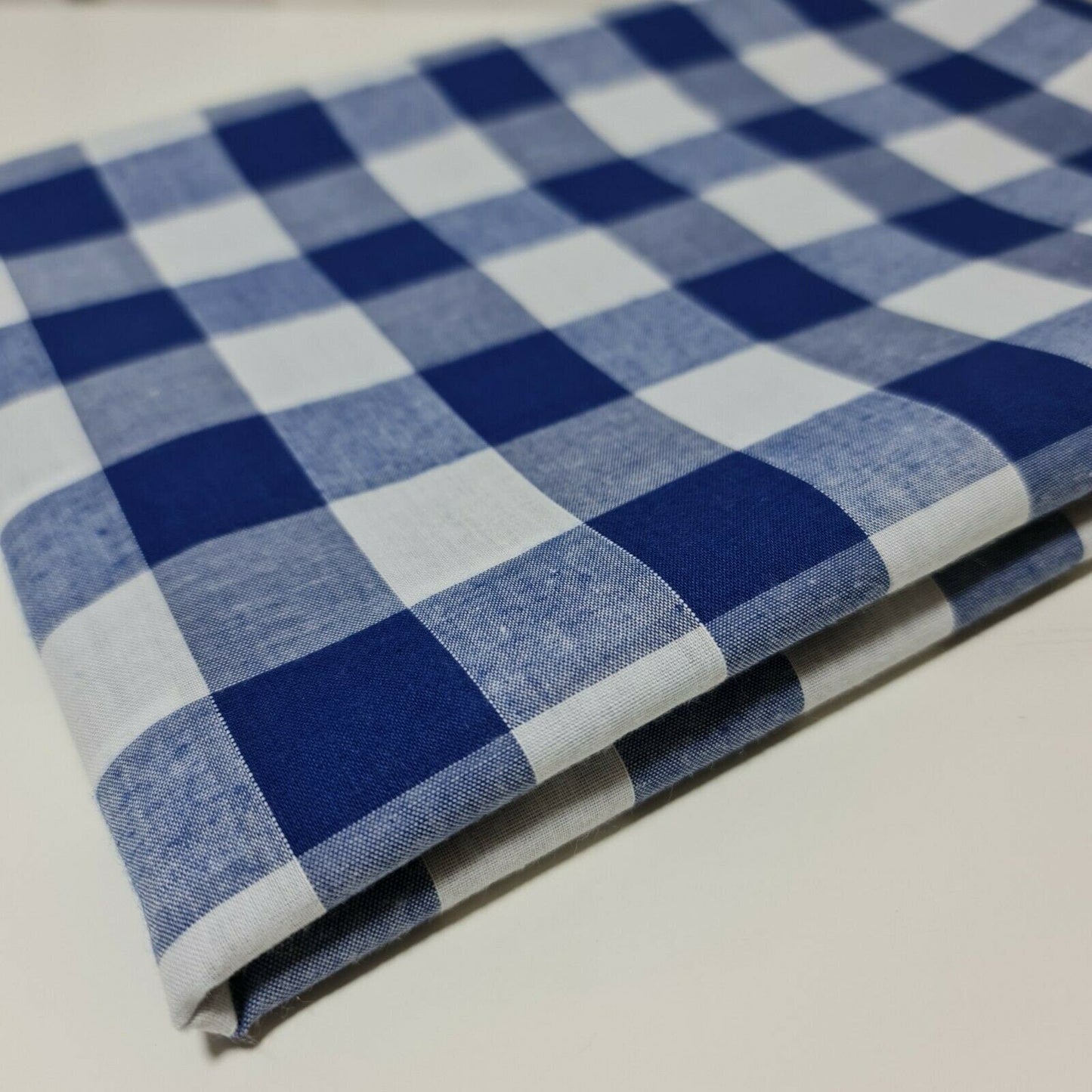 Polycotton Gingham Check Fabric – 1/8", 1/4", 1" Checks | Dress, Craft & Uniform Material (44” Wide, Sold by the Meter)