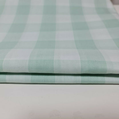 Polycotton Gingham Check Fabric – 1/8", 1/4", 1" Checks | Dress, Craft & Uniform Material (44” Wide, Sold by the Meter)