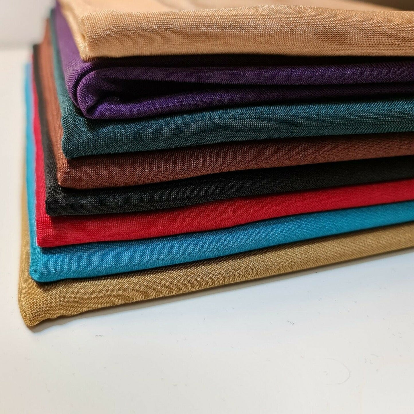 Plain Solid ITY Jersey Fabric – 58" Wide Nylon Lycra 4-Way Stretch Spandex Dress & Swim Material