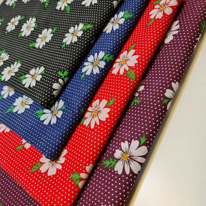 Printed Polycotton Fabric – 44" Wide – Floral, Animal, Nautical, Stars, Stripes, Fruit & Seasonal Craft Material by the Metre