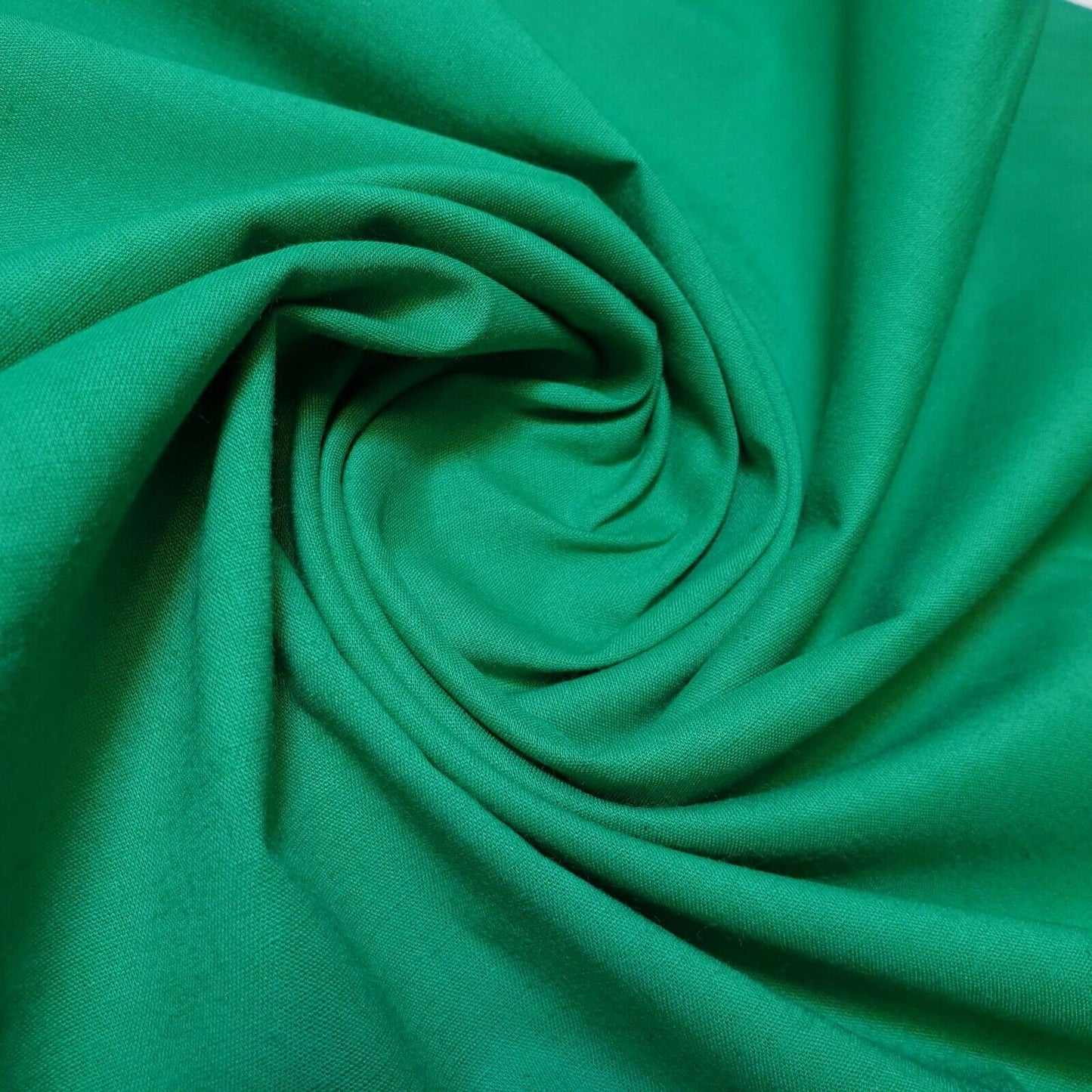 100% Cotton Cambric Poplin Fabric – Soft Egyptian Cotton, 44” Wide | Plain, Lightweight Material for Dressmaking & Crafts