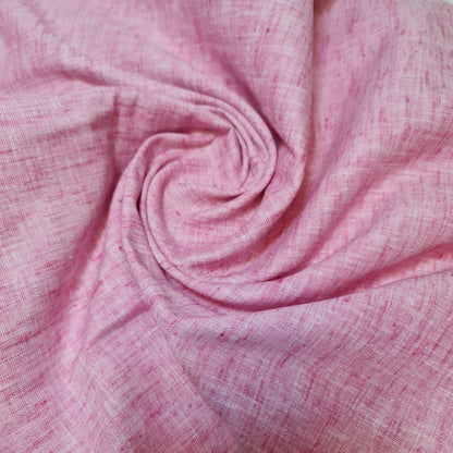 Melange Linen-Look Khadi Cotton Fabric – 44" Wide Soft Plain Material for Dress, Craft & Curtains