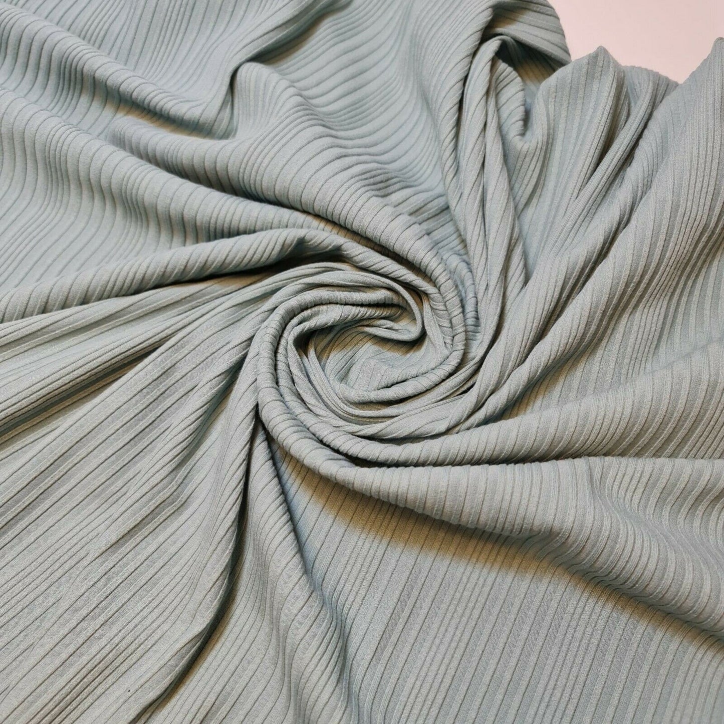 Ribbed Stretch Jersey Fabric – 58" Wide Viscose Polyester Spandex Blend – 4-Way Stretch Dress & Craft Material by the Metre