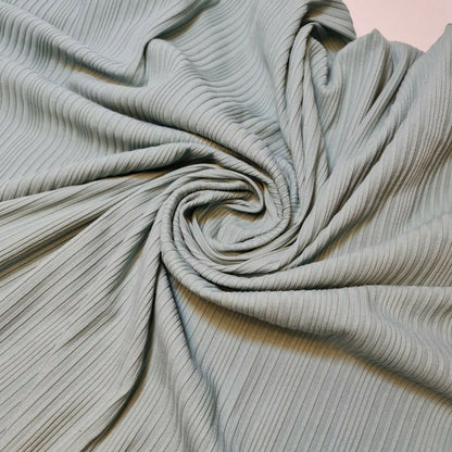 Ribbed Stretch Jersey Fabric – 58" Wide Viscose Polyester Spandex Blend – 4-Way Stretch Dress & Craft Material by the Metre