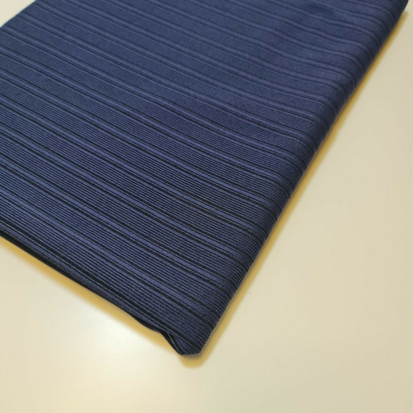 Ribbed Stretch Jersey Fabric – 58" Wide Viscose Polyester Spandex Blend – 4-Way Stretch Dress & Craft Material by the Metre