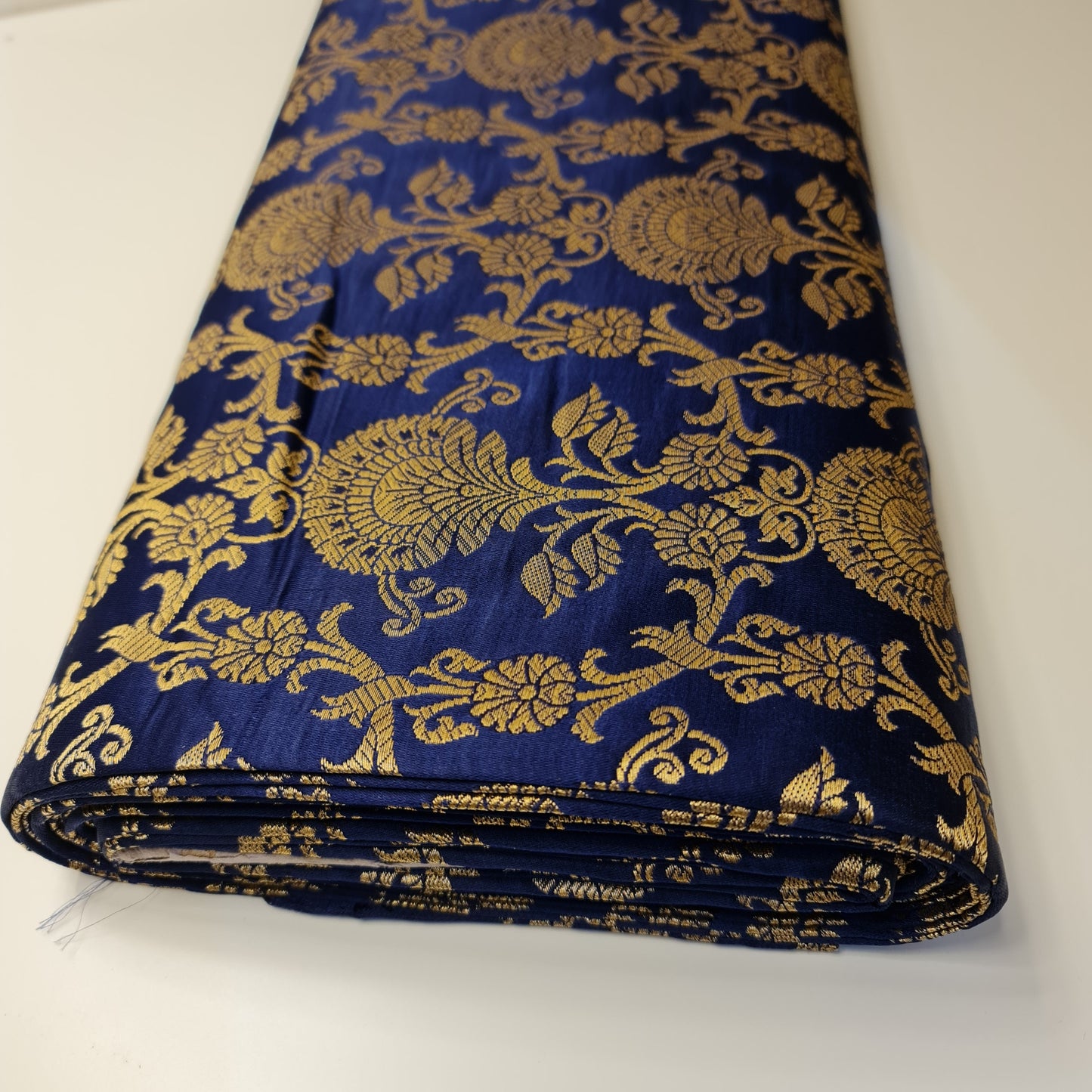 Regal Floral Pattern Indian Banarasi Brocade Fabric – 44" Wide Premium Jacquard Dress & Craft Material