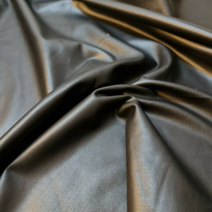 Plain Leather Look PVC Spandex Fabric – 58" Wide Stretch Faux Latex Material for Dresses & Crafts by the Metre