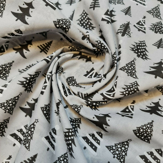 Christmas Festive Polycotton Print Fabric – 44" Wide Craft & Dressmaking Material by the Metre