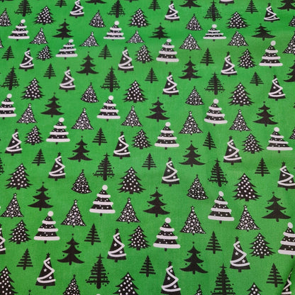 Christmas Festive Polycotton Print Fabric – 44" Wide Craft & Dressmaking Material by the Metre