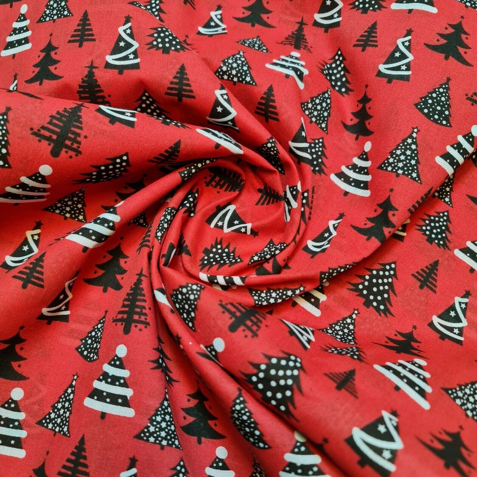 Christmas Festive Polycotton Print Fabric – 44