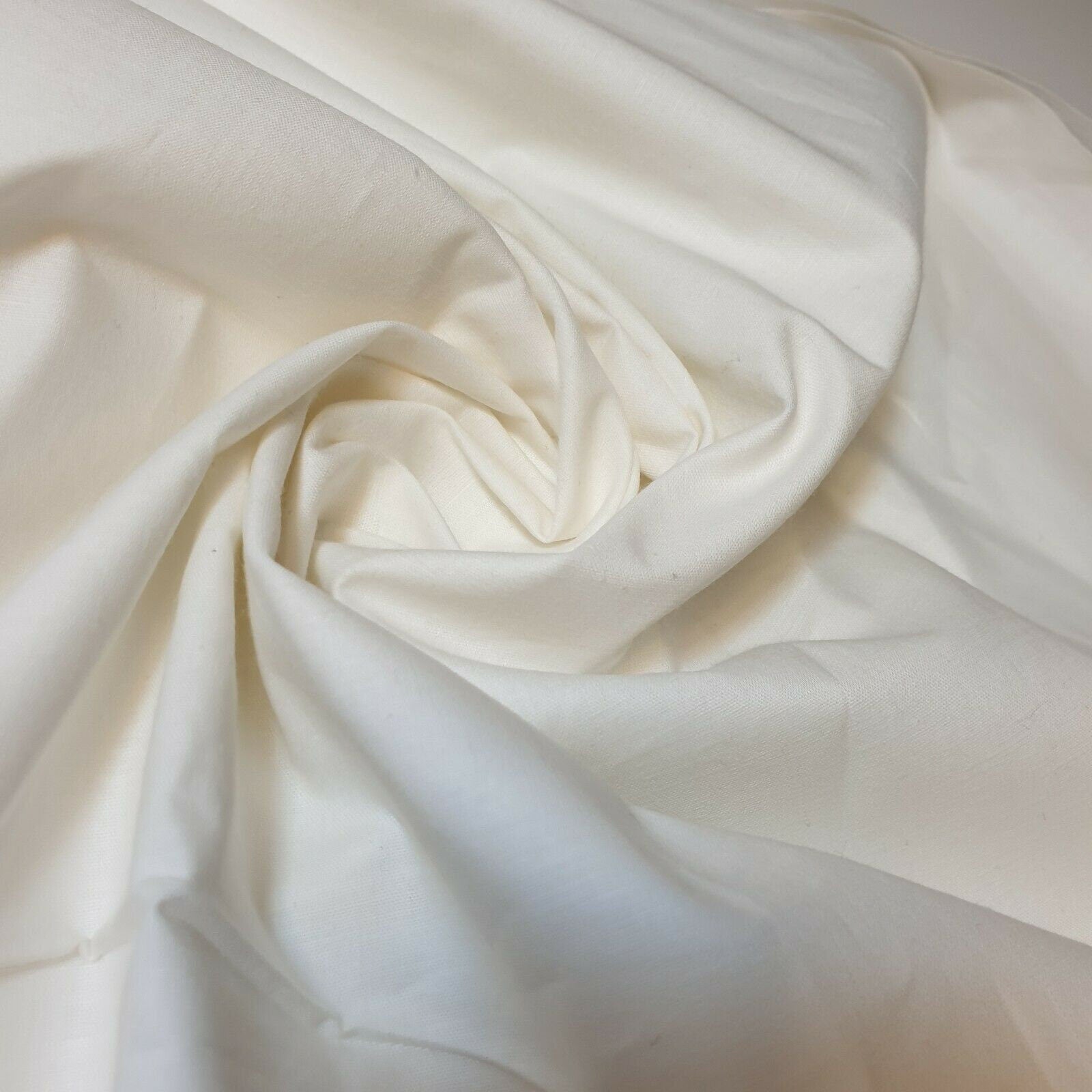 100% Cotton Cambric Poplin Fabric – Soft Egyptian Cotton, 44” Wide | Plain, Lightweight Material for Dressmaking & Crafts
