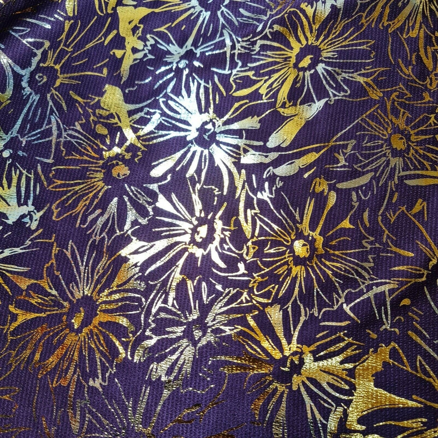 Floral Silk Satin Printed Fabric – 58" Wide Soft Silky Dress & Drape Material by the Metre