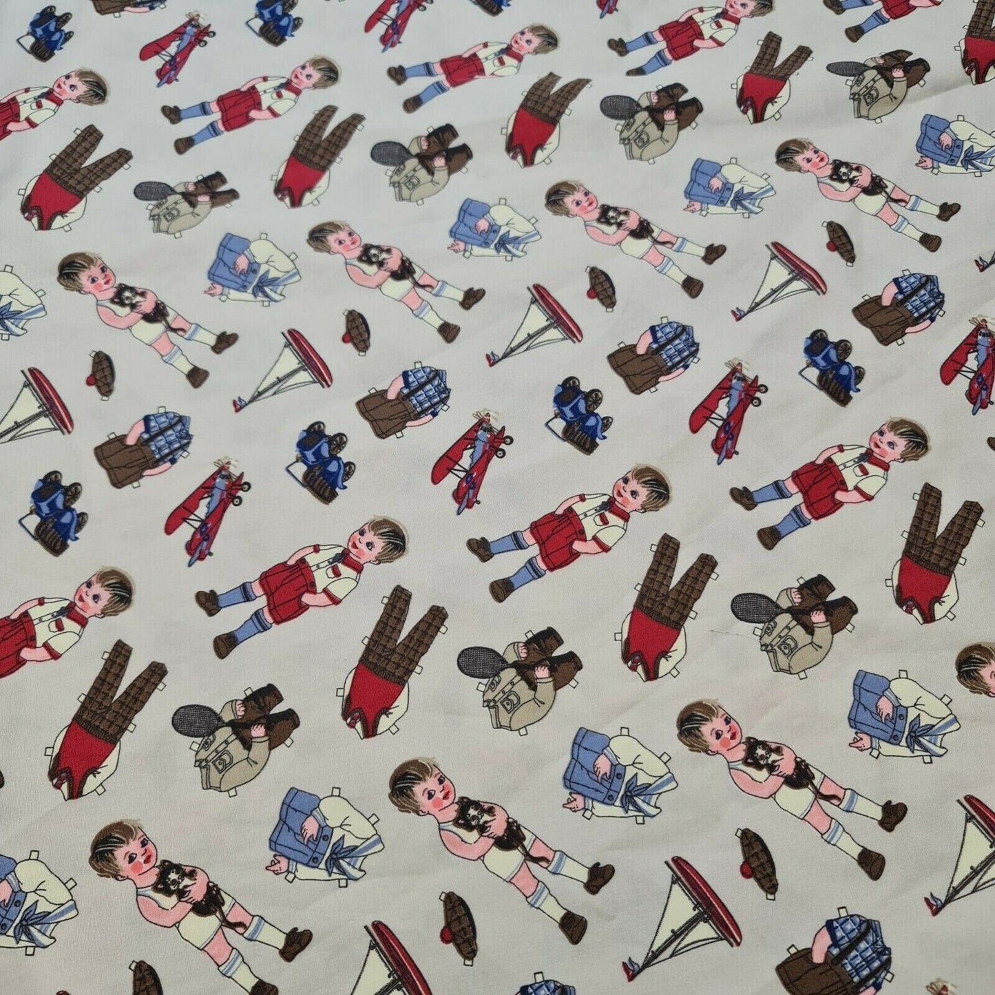 100% Cotton Silver Boat Kids Sailor Boats Print Craft Dress Fabric by Metre 44"