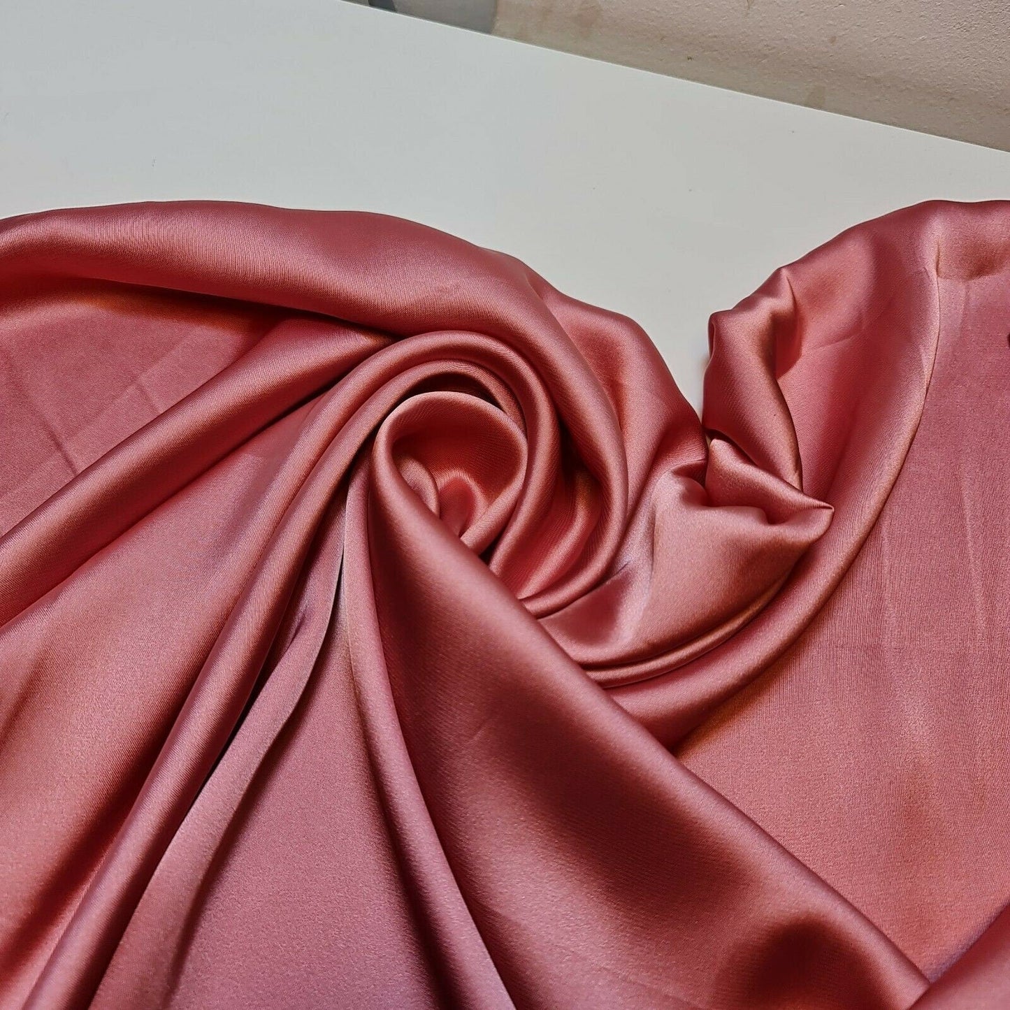 Silky Charmeuse Satin Fabric – 44" Wide Luxury Glossy Silk-Like Weave for Bridal Dress, Draping & Décor