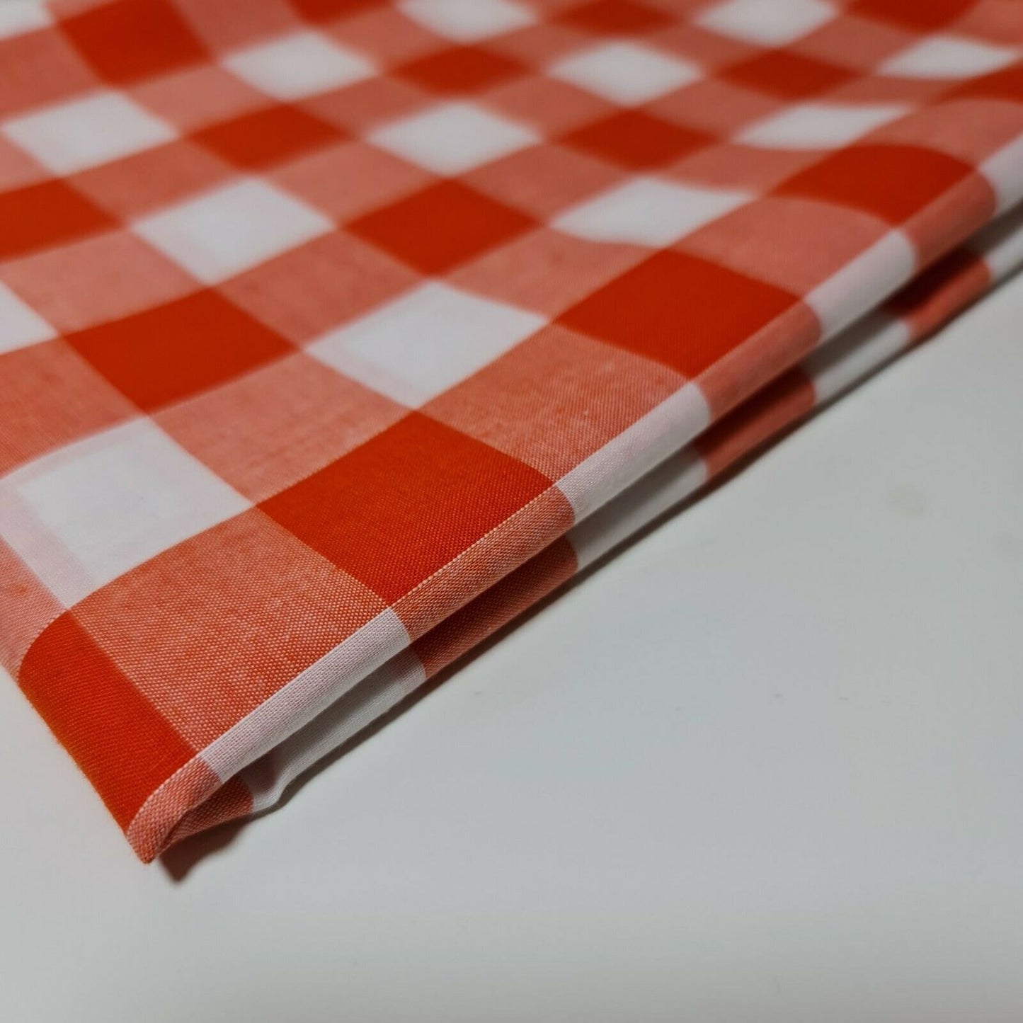 Polycotton Gingham Check Fabric – 1/8", 1/4", 1" Checks | Dress, Craft & Uniform Material (44” Wide, Sold by the Meter)