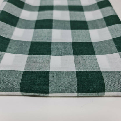Polycotton Gingham Check Fabric – 1/8", 1/4", 1" Checks | Dress, Craft & Uniform Material (44” Wide, Sold by the Meter)