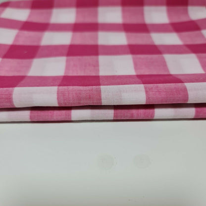Polycotton Gingham Check Fabric – 1/8", 1/4", 1" Checks | Dress, Craft & Uniform Material (44” Wide, Sold by the Meter)