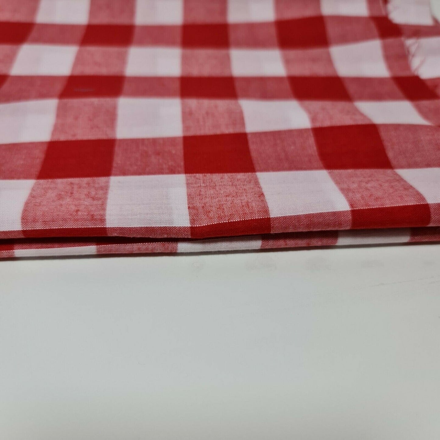 Polycotton Gingham Check Fabric – 1/8", 1/4", 1" Checks | Dress, Craft & Uniform Material (44” Wide, Sold by the Meter)