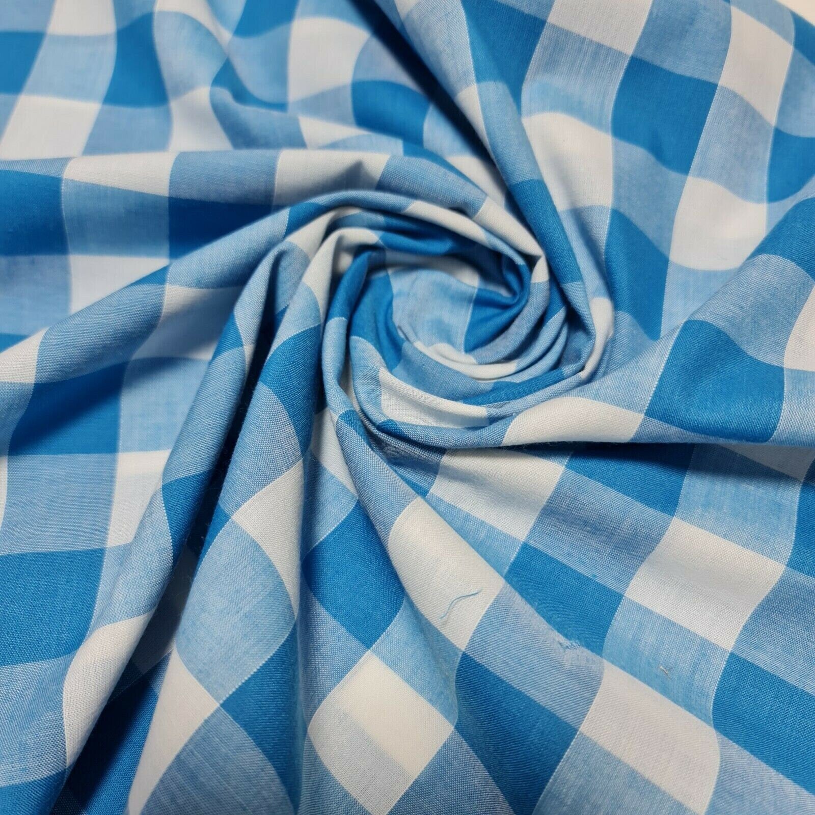 Polycotton Gingham Check Fabric – 1/8