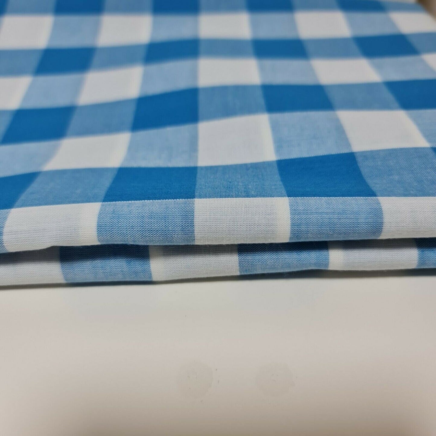 Polycotton Gingham Check Fabric – 1/8", 1/4", 1" Checks | Dress, Craft & Uniform Material (44” Wide, Sold by the Meter)