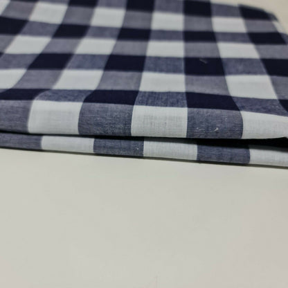 Polycotton Gingham Check Fabric – 1/8", 1/4", 1" Checks | Dress, Craft & Uniform Material (44” Wide, Sold by the Meter)