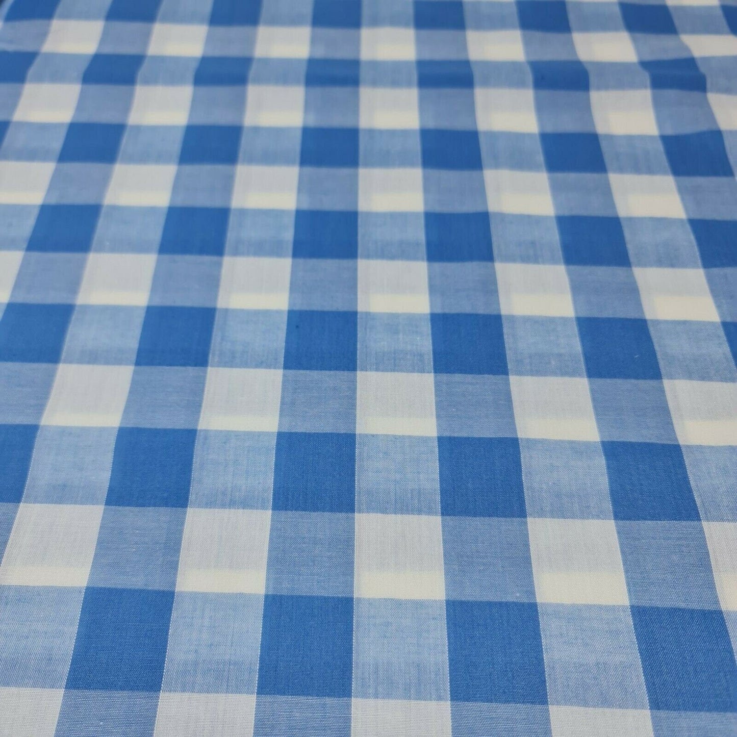 Polycotton Gingham Check Fabric – 1/8", 1/4", 1" Checks | Dress, Craft & Uniform Material (44” Wide, Sold by the Meter)