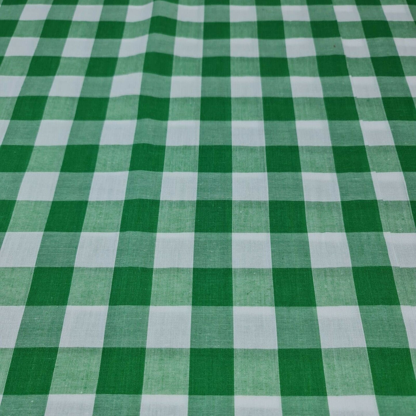 Polycotton Gingham Check Fabric – 1/8", 1/4", 1" Checks | Dress, Craft & Uniform Material (44” Wide, Sold by the Meter)