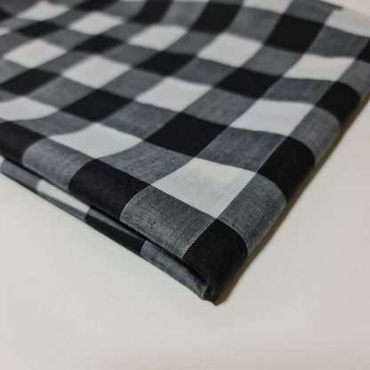 Polycotton Gingham Check Fabric – 1/8", 1/4", 1" Checks | Dress, Craft & Uniform Material (44” Wide, Sold by the Meter)