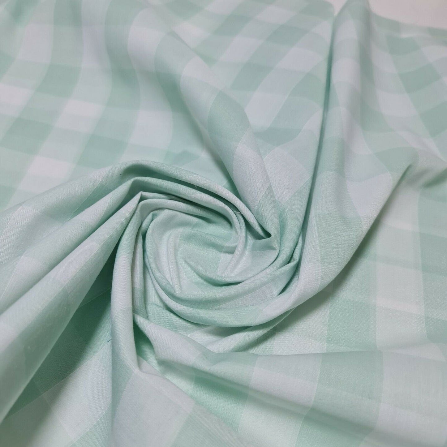 Polycotton Gingham Check Fabric – 1/8", 1/4", 1" Checks | Dress, Craft & Uniform Material (44” Wide, Sold by the Meter)