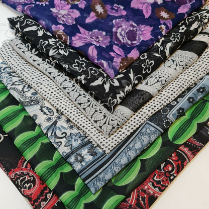 Floral Printed Polyester Georgette and Sheer Chiffon Fabric – Summer Dress Material
