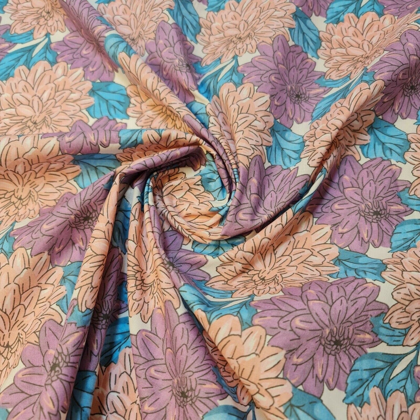 Printed Polycotton Fabric – 44" Wide – Floral, Animal, Nautical, Stars, Stripes, Fruit & Seasonal Craft Material by the Metre